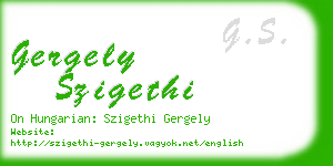 gergely szigethi business card